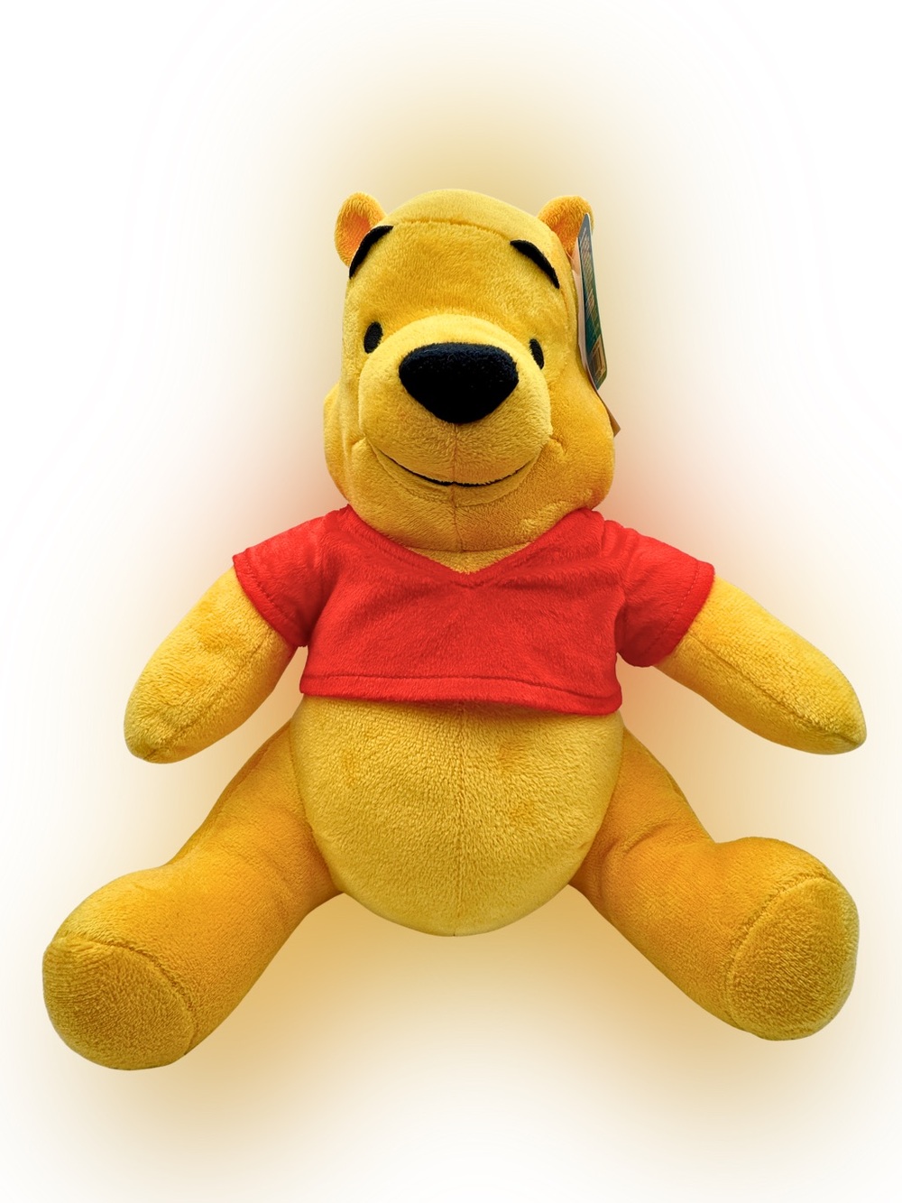 Disney Winnie the Pooh Plush 14” Just Play 2024 NWT Red Shirt Stuffed Bear